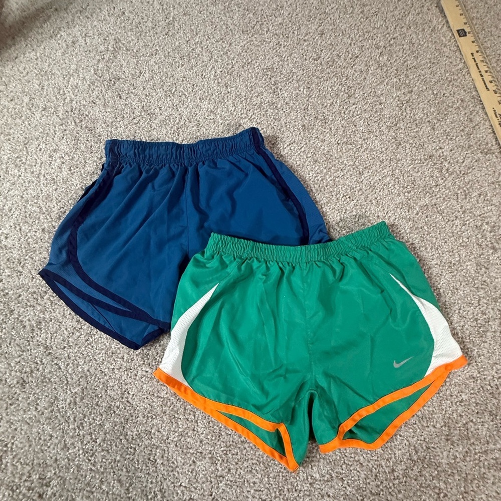 2 pair bundle - Nike Blue Green Women’s Running Shorts  – 2 Pair, Size XS